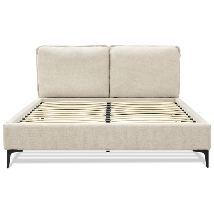 Cama Queen Tela Taupe Daza | Camas | recamaras